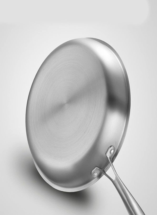 JUGTE Stainless Steel Honeycomb Frying Pan Non-Stick Pan with Stainless Steel Handle Stay Cool Non Toxic Dishwasher and Oven Safe Suitable for All Hob Types (Steel Frying Pan 28 Cm) - Image 4