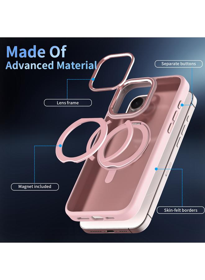 Zaboon Case For iPhone 12 Skin Feel Frosted MagSafe Magnetic Rotating Holder Phone Case - Image 3