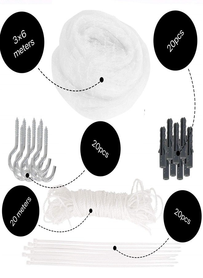 AIYGO Cat Balcony Netting 10 * 20ft Cat Anti-Fall Netting Duralble Nylon Balcony Screen for Pets Pet Safty Netting for Balcony, Windows and Patio - Image 2