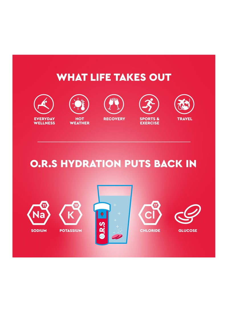 ORS - Ors Hydration Tablets With Electrolytes, Strawberry Flavor - 24 Count Pack - Image 1