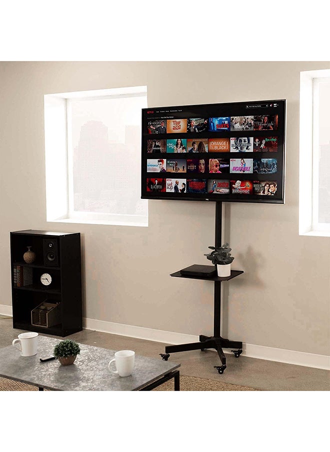 SKY-TOUCH - Mobile TV stand, TV cart with Mount On Lockable Wheels For LED and LCD Screen - Image 1