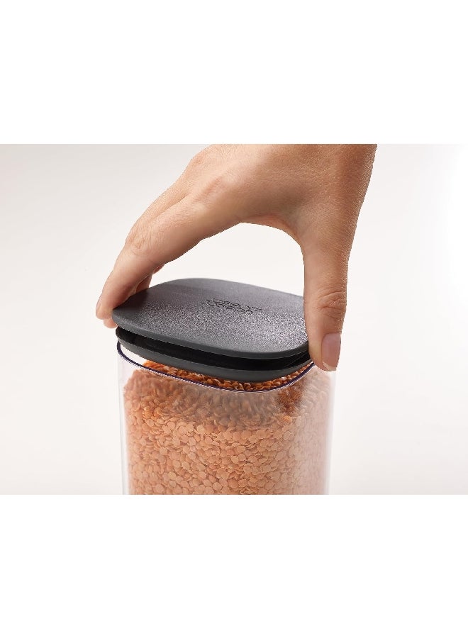 Joseph Joseph 5-Piece Podium Food Storage Container with Stand Clear and Dark Grey 32.2 x 31.2 x 10.4 cm 81071 - Image 4