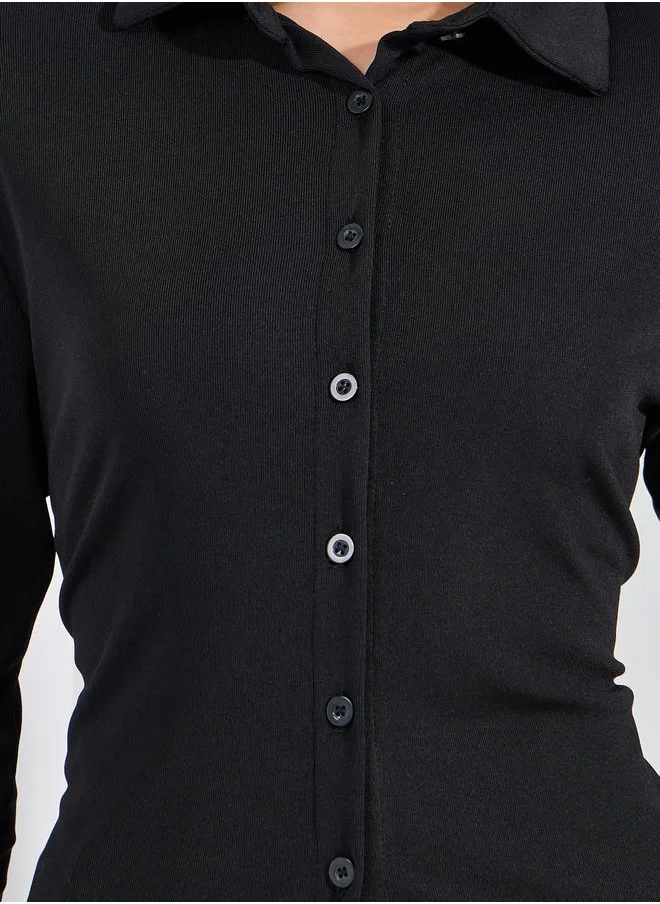 Styli Regular Fit Long Sleeeve Solid Shirt
