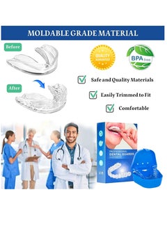 HaLunhi Mouth Guard for Grinding Teeth at Night 4 Pcs Mouthguards for Grinding of Teeth Night Guards for Teeth Grinding Reusable Mouth Guard for Clenching Teeth at Night Nightguards for Grinding Teeth  - Image 4