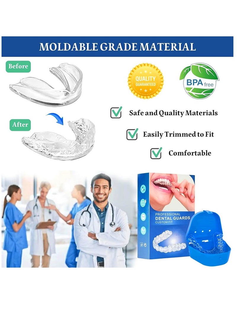 Mouth Guard for Grinding Teeth at Night 4 Pcs Mouthguards for Grinding of Teeth Night Guards for Teeth Grinding Reusable Mouth Guard for Clenching Teeth at Night Nightguards for Grinding Teeth
