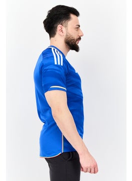 Adidas Men Sportswear Fit Short Sleeves Italy Football Jersey Shirt, Blue  - Image 2