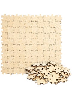 Juvale 100 Pcs Blank Wooden Puzzle Unfinished Customizable Jigsaw Mdf Wood Puzzle Pieces For Crafts Diy Classroom Activities Learning Tools Art Projects (1.9X1.6 In)  - Image 2