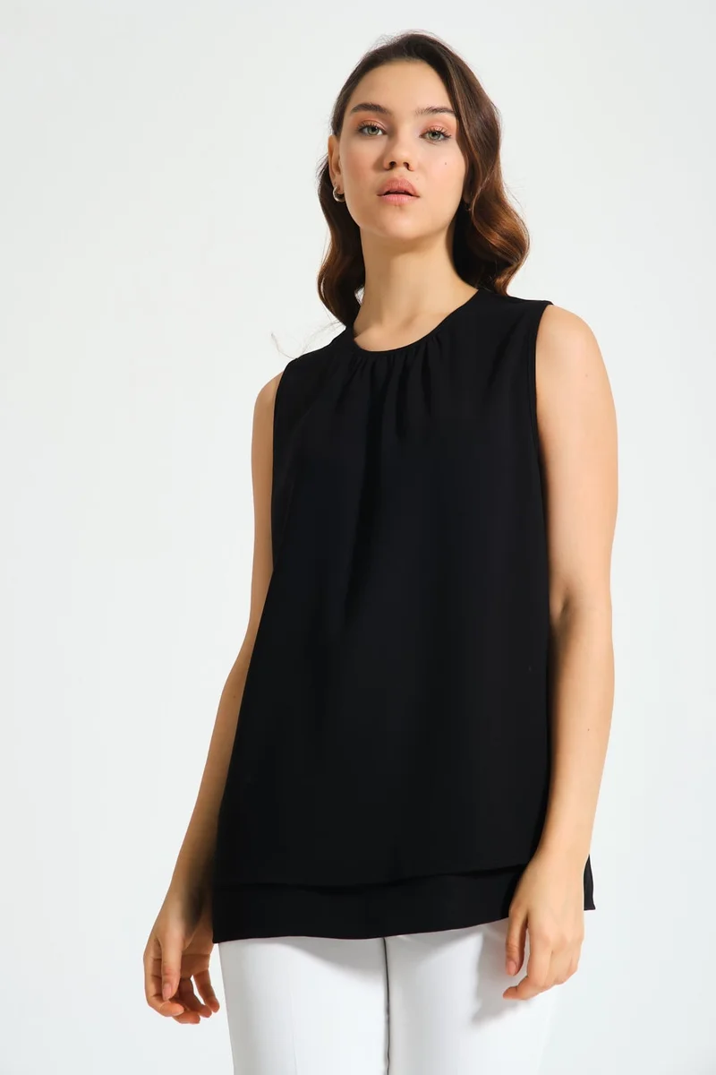 MIZALLE SLEEVELESS BLOUSE