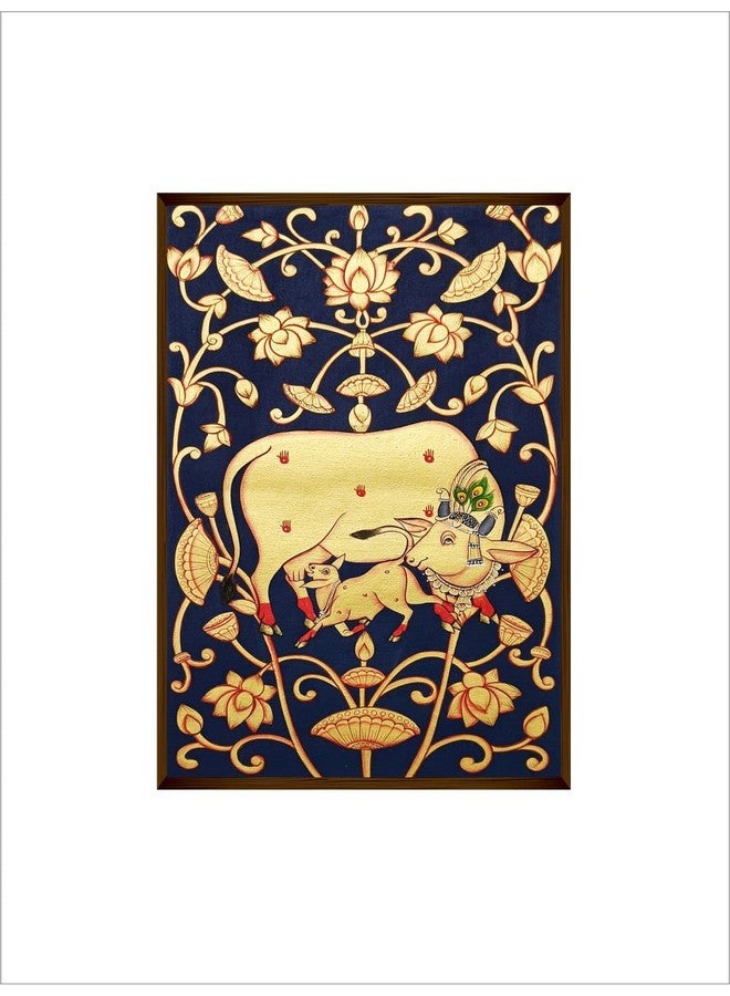 Artsense لوحة قطنية من آرتسينس لتزيين الجدران - لوحة تجريدية لحب الأم البقرة - لوحة كبيرة لتزيين المنزل بإطار - متعددة الألوان - 20X30 بوصة/(50X71 سم) - Image 3