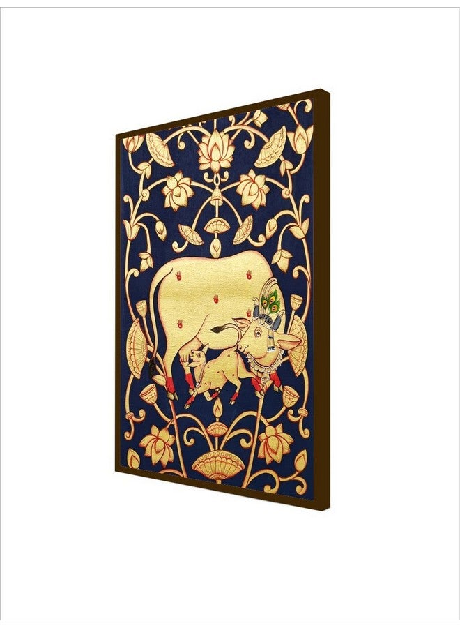 Artsense لوحة قطنية من آرتسينس لتزيين الجدران - لوحة تجريدية لحب الأم البقرة - لوحة كبيرة لتزيين المنزل بإطار - متعددة الألوان - 20X30 بوصة/(50X71 سم) - Image 4