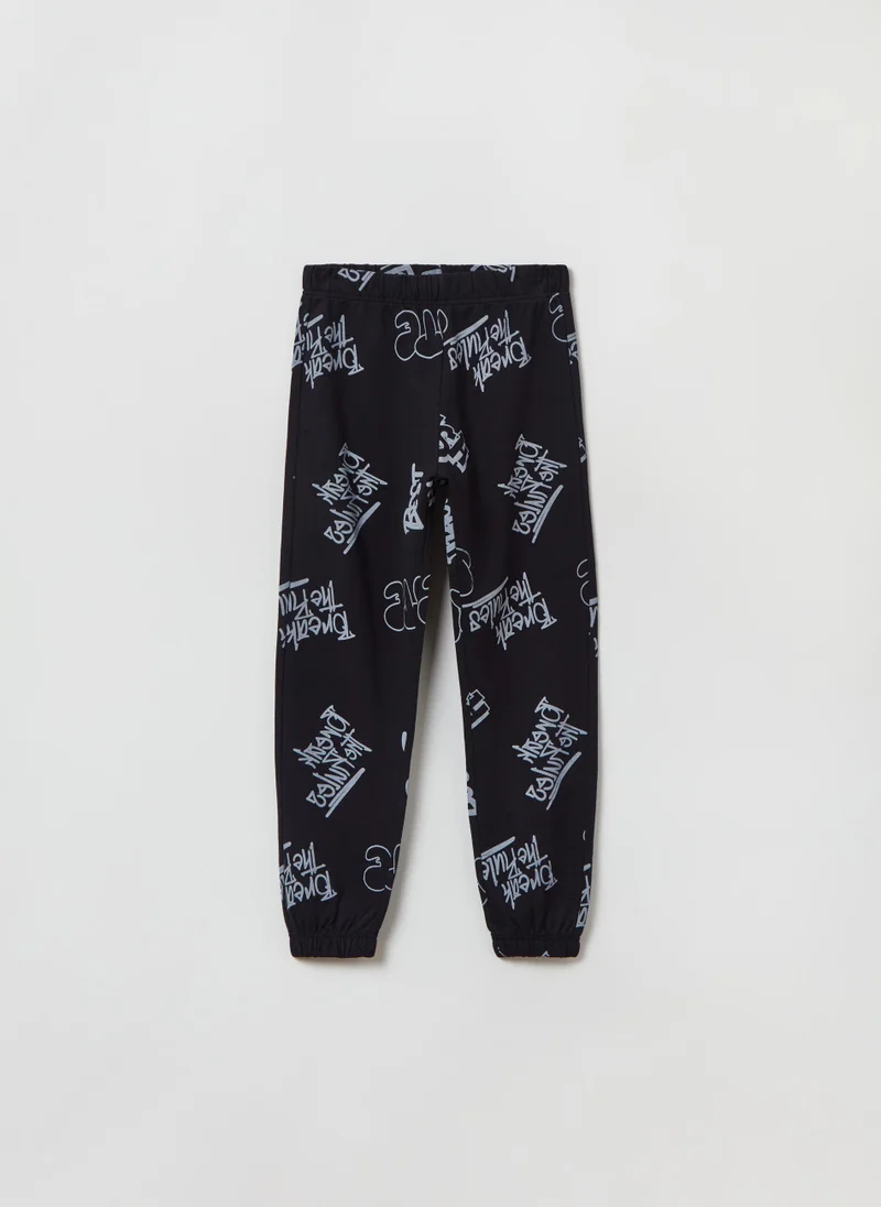 Ovs Joggers with elasticated trims and print