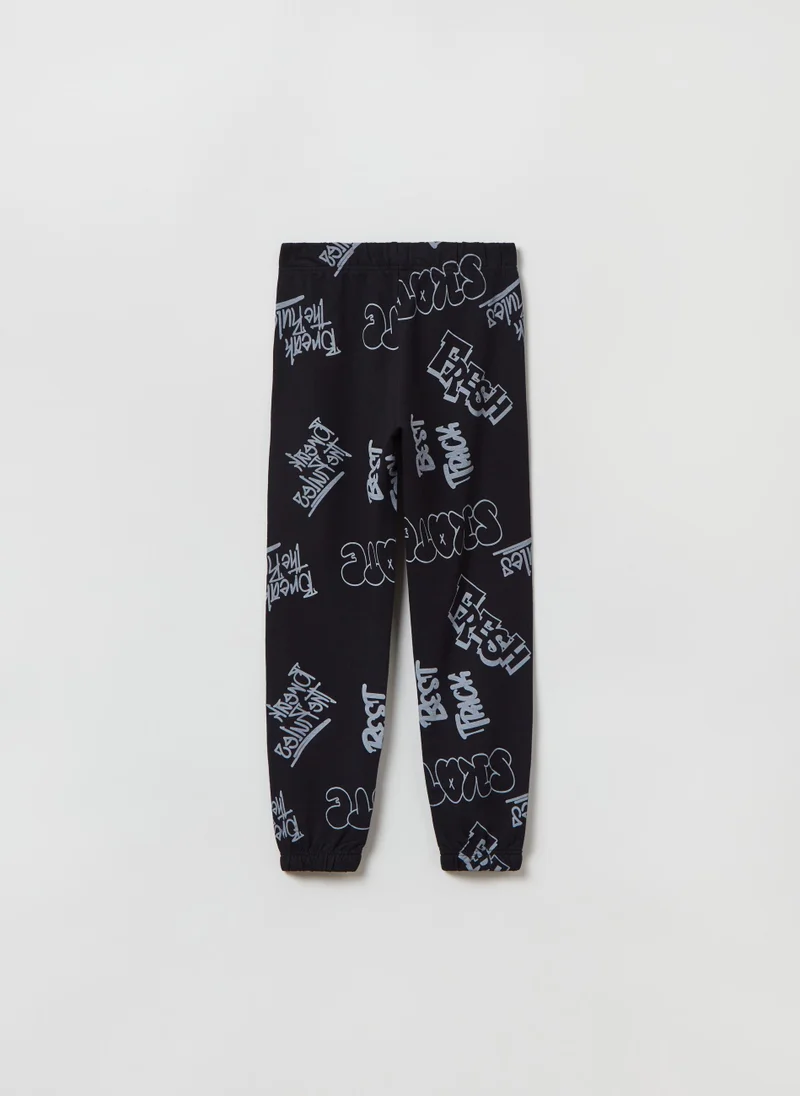 Ovs Joggers with elasticated trims and print