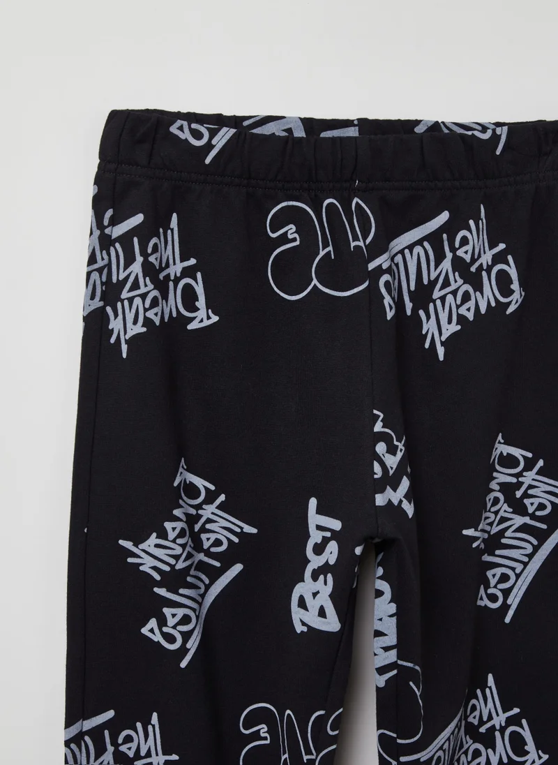 Ovs Joggers with elasticated trims and print