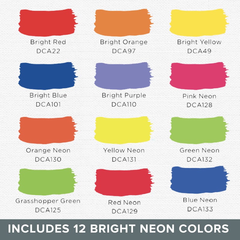 DecoArt Acrylic 2 oz 12 Count Brights Craft Paint Value Pack, 2 Fl Oz (Pack of 12), 24 Oz - Image 2