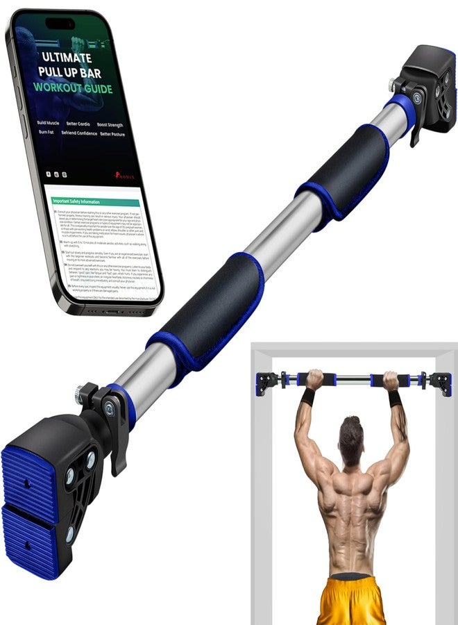 ROMIX Pull Up Bar for Doorway Chin Up Bar, No Screws Door Frame Width Locking Adjustable 72-97cm (28-38 in) Body Fitness Training Equipment, Strength Training Pull-up Bars for Home Gym, Max Load 440lb - Image 1