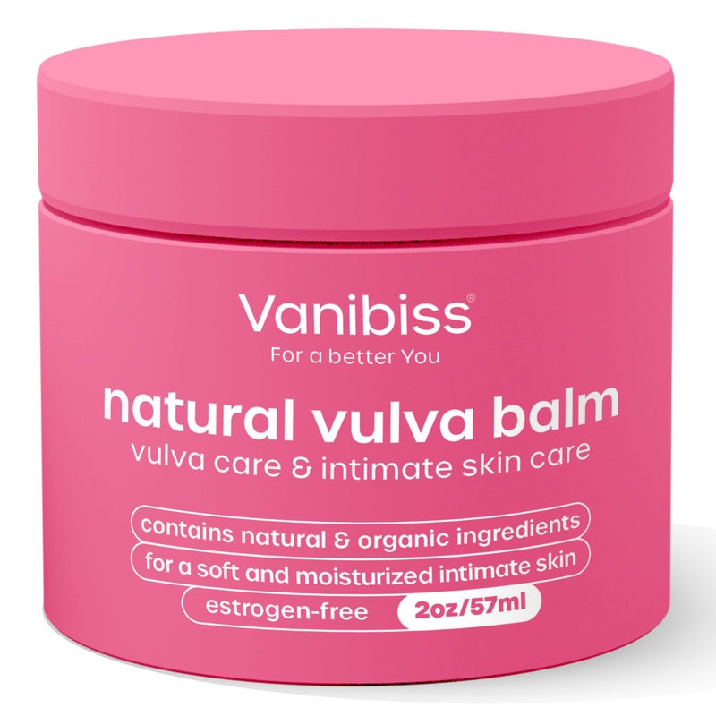 Vanibiss بلسم فانيبيس الطبيعي للفرج - كريم الفرج والعناية بالبشرة الحساسة، بلسم مرطب للفرج، يخفف الجفاف، الحكة، الاحتكاك، الحرقان، حكة، كريم العناية بالفرج للنساء وملين البشرة، خالي من الإستروجين (2 أونصة) - Image 1