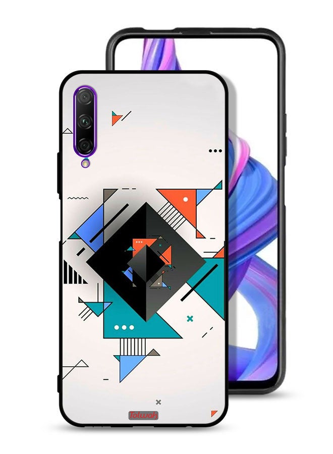 Tolwak Honor 9X Pro Protective Case Cover Square And Triangle Shapes Abstract Pattern - Image 1