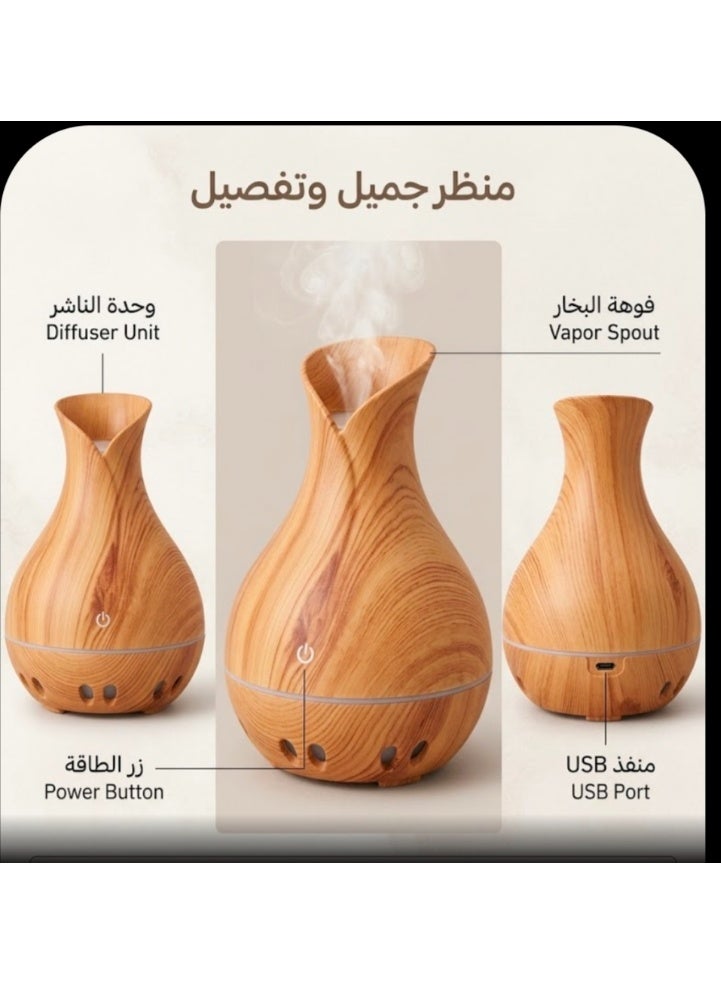 Ultrasonic Air Humidifier, USB Essential Oil Diffuser for Air Purification for Car, Family, Office, Home, Bedroom, Living Room, Study, Yoga and Spa (Dark, 200ml) - Image 5