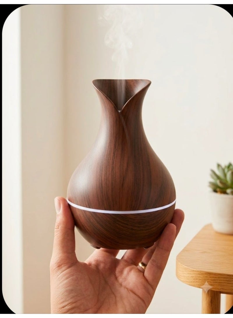Ultrasonic Air Humidifier, USB Essential Oil Diffuser for Air Purification for Car, Family, Office, Home, Bedroom, Living Room, Study, Yoga and Spa (Dark, 200ml) - Image 2