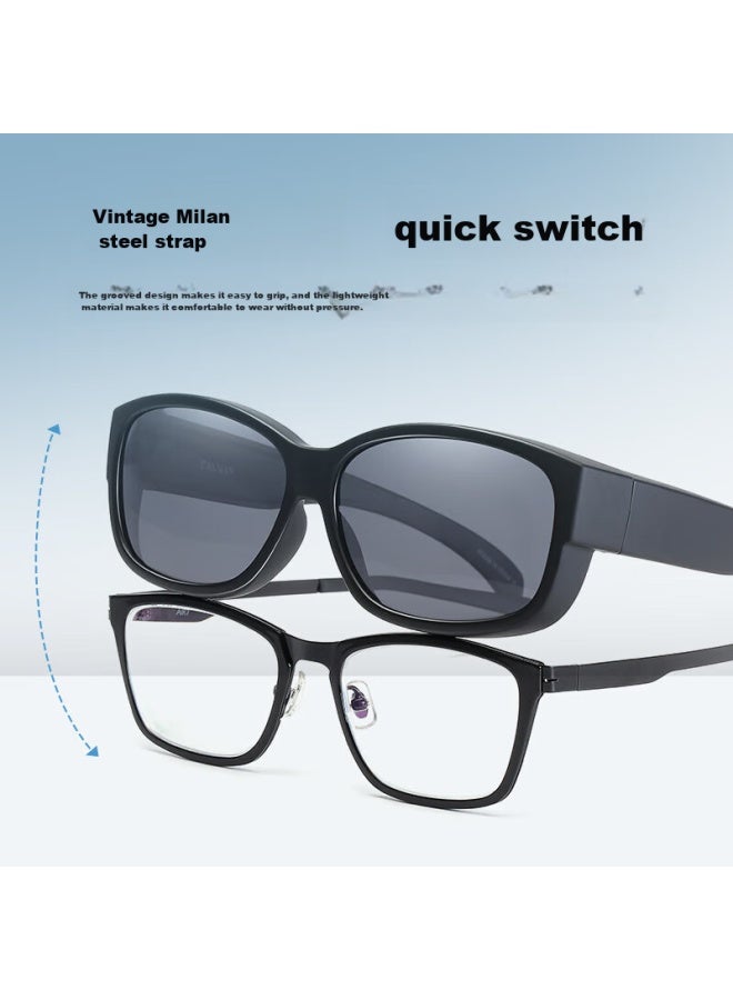 Caxman Sunglasses For Nearsighted Men And Women, Polarized Clip-On Lenses, Driving Glasses - Image 3