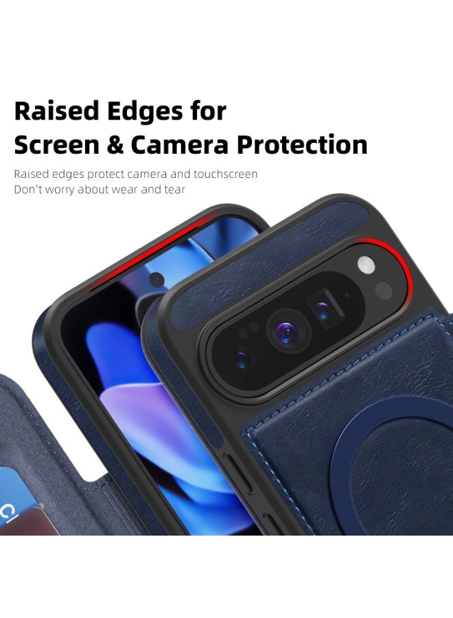 حافظة محفظة قلابة مغناطيسية لهاتف جوجل بيكسل 10/9 برو XL، غطاء مقاوم للصدمات مع حجب RFID - Image 4