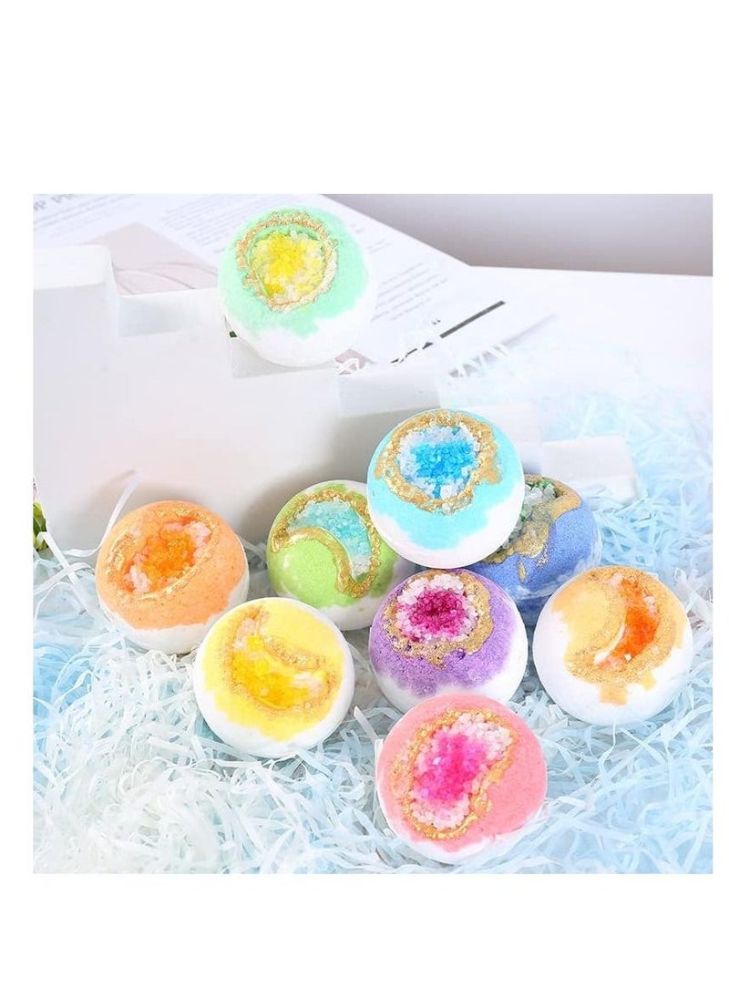 DMG TECH Bath Bomb Gift Set, DMG 9-Pack Natural Organic Bath Bombs, 100g Bath Balls Bubble Bath Salt Balls, Can Moisturize The Skin, with Natural Sea Salt and Essential Oils, for Relaxation and Stress Relief  - Image 3