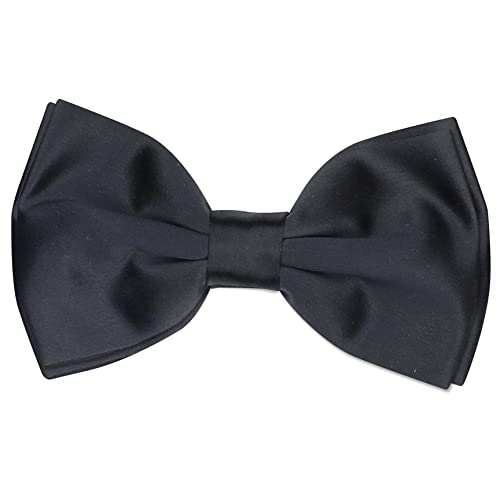 Peluche Premium Black Satin Bow tie for Men - Image 1