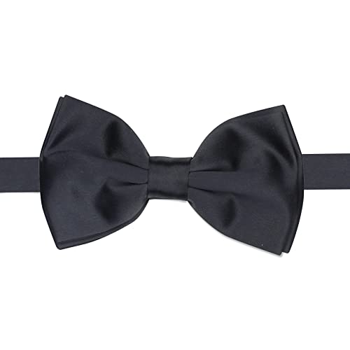 Peluche Premium Black Satin Bow tie for Men - Image 5