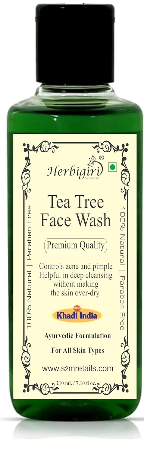 Khadi Herbal Herbigiri Herbal Tea Tree Natural Face Wash for Acne Pimples Wash For Normal Dry Skin 420 ML - Image 2