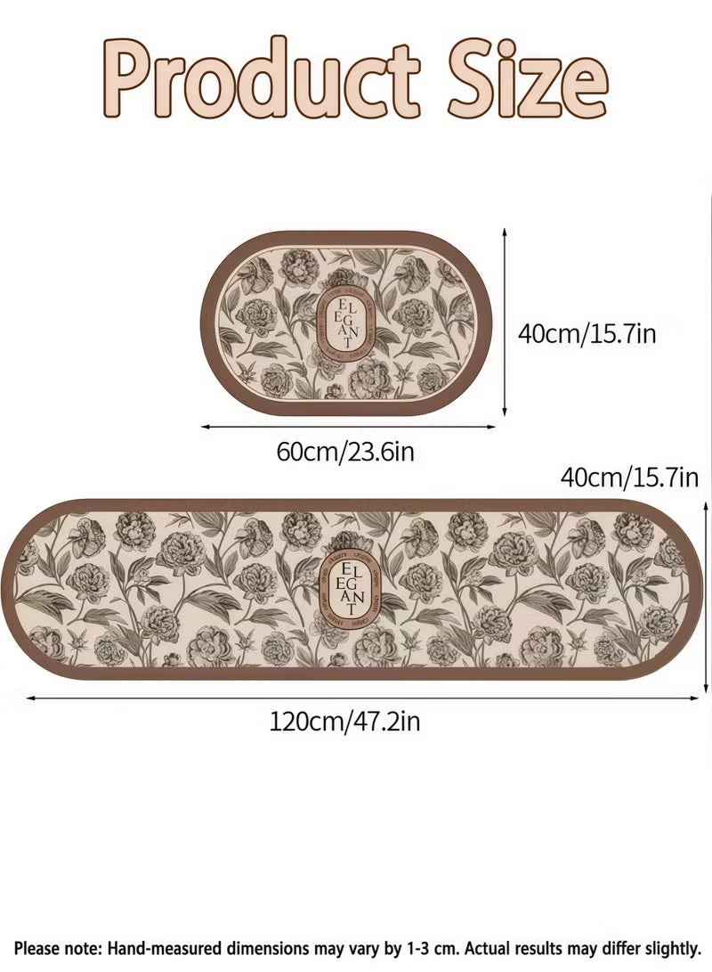 Aimayapet Bath Rug Mat, Anti-Slip Bathroom Floor Mat,Super Absorbent Shower Mat, Soft Diatom Mud Bath Carpet Mat, Washable Bath Rug, Non-Slip Kitchen Sink Mat, Entrance Doormat Easy to Clean - Image 2