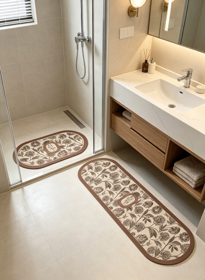Aimayapet Bath Rug Mat, Anti-Slip Bathroom Floor Mat,Super Absorbent Shower Mat, Soft Diatom Mud Bath Carpet Mat, Washable Bath Rug, Non-Slip Kitchen Sink Mat, Entrance Doormat Easy to Clean - Image 3