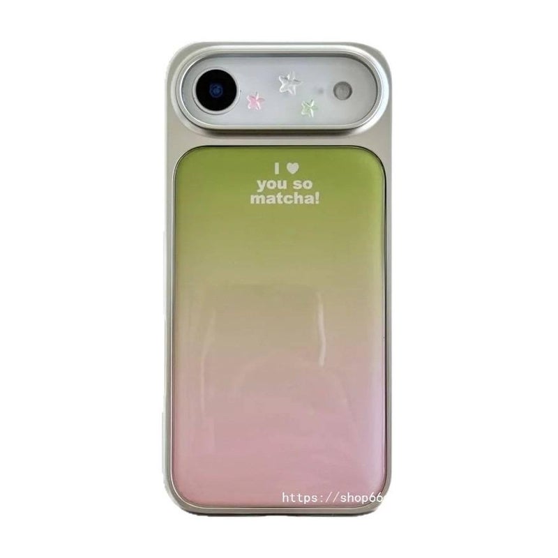 غطاء واقي بAcrylic لـ iPhone 12 Pro مع حماية من السقوط ونقش قلب مع مقاوم للصدمات مع تقسيم الألوان مع تأثير متدرج باللون أخضر من الأكريليك باللون الأخضر - Image 5