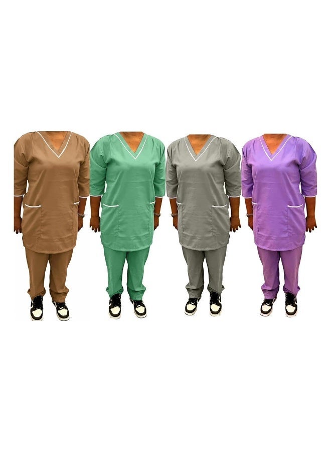 4 Pieces Uniform Cleaning Suit for Domestic Workers - Image 1