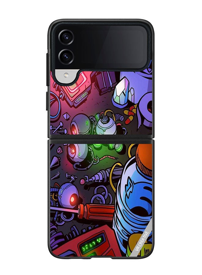 VR CREATIVE Protective Case Cover For Samsung Galaxy Z Flip4 Electirc Devices Design Multicolour - Image 1