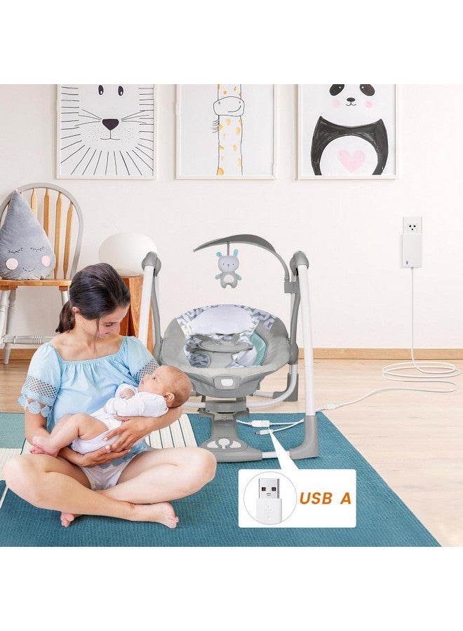 YEAOI Baby Swing Power Cord For Ingenuity Inlighten, Simple Comfort And Swing'N Go Charger, 2-In-1 Charging Cable With Usb A And Dc Plug, Power Adapter - Image 3