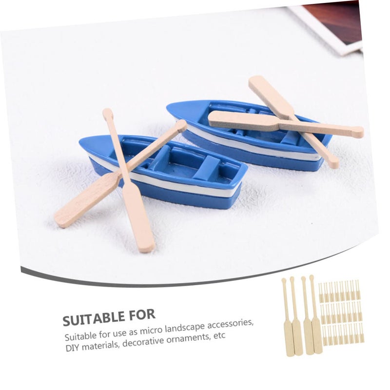 24 Pairs Mini Beach Paddle Models Dollhouse Accessories Ocean Landscape Decor - Image 4