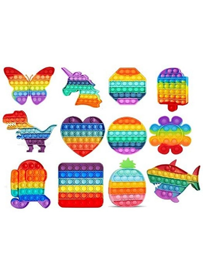 تيمسون لعبة TEMSON Pop Fidget Toy Push Pop Bubble Fidget Sensory Toy للأطفال والكبار، لعبة Fidget Popper لتخفيف التوتر، لعبة Fidget Popper الحسية (مجموعة من 4 قطع) - Image 4