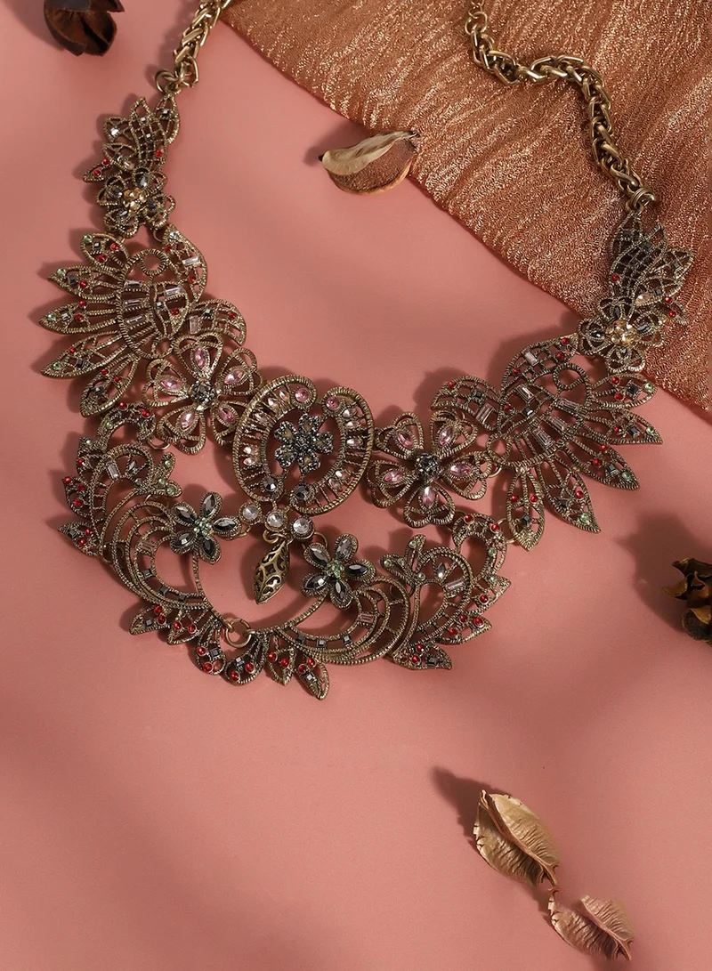 SOHI Designer Statement Stone Artificial Necklace Jewellery