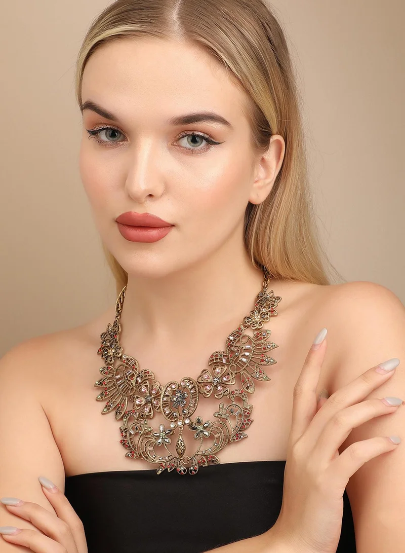 SOHI Designer Statement Stone Artificial Necklace Jewellery