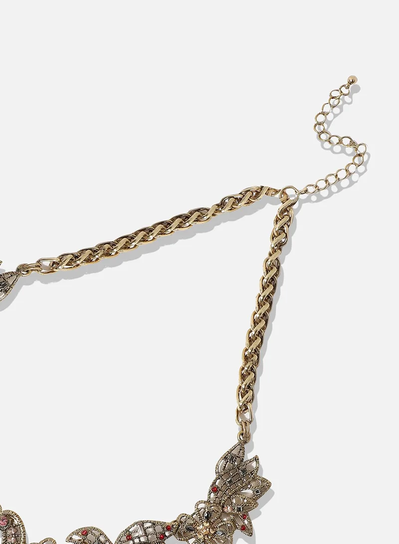 SOHI Designer Statement Stone Artificial Necklace Jewellery