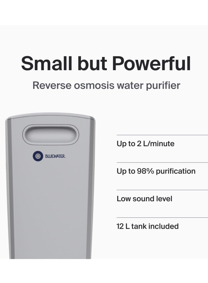 Bluewater Cleone Balance Reverse Osmosis Water Purifier | Under-Sink | Mineral Filter | Ultra Quiet | Up to 200 L/Day (53 USGAL/day) | 12 L (3.2 USGAL) Pressurized Tank & Faucet Included - 1 Year Warranty - Image 4