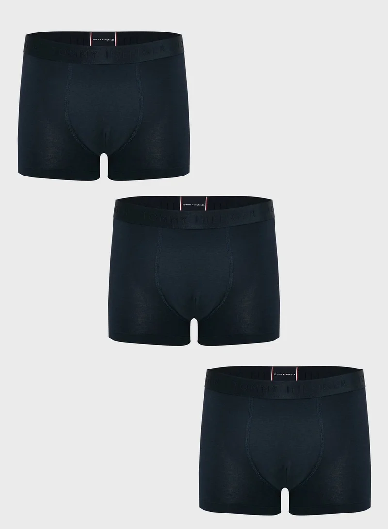 TOMMY HILFIGER 3 Pack Logo Band Trunks
