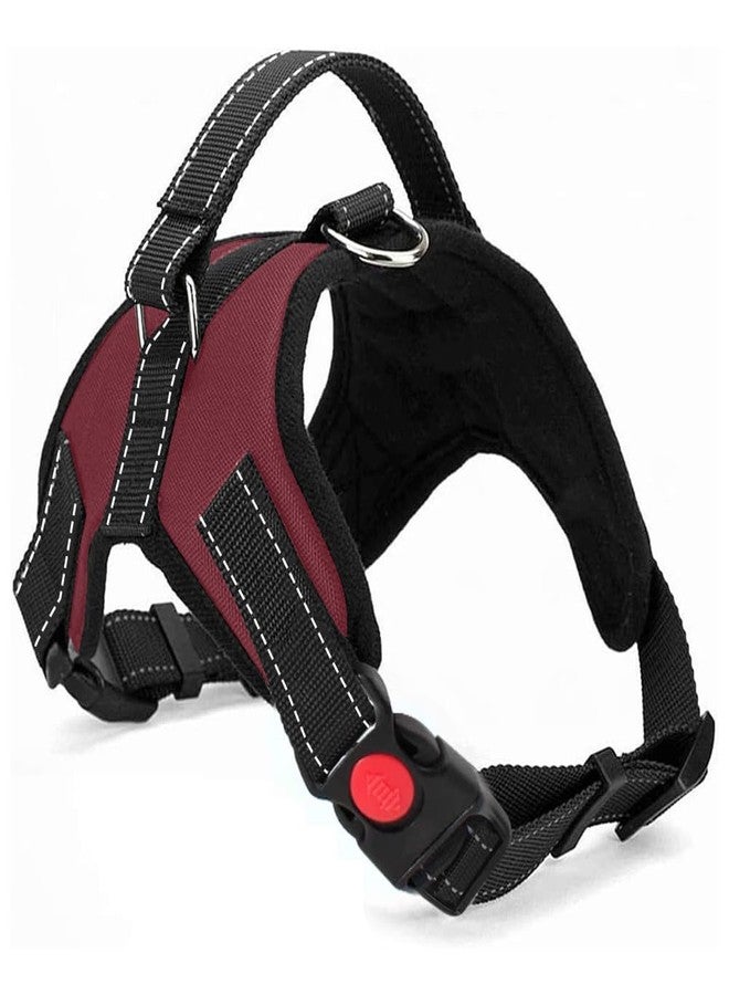 Berlin's PET ACCESSORIES Berlin's Butterfly Dog Harness Comfort, Small Dog Harness Choke Free Adjustable Pet Vest No Pull Outdoor Sport Reflective Soft Padded (Dark Red, Medium) - Image 1