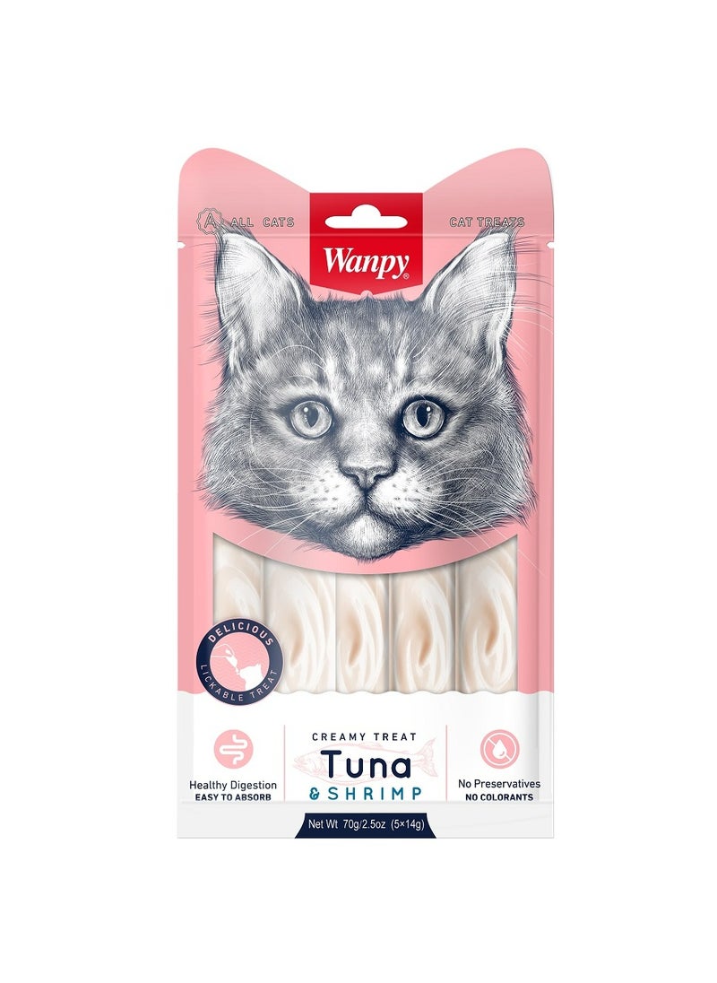 Wanpy Wanpy Creamy Lickable Treats - Tuna&Shrimp 