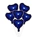 AnnoDeel 20 pcs 18inch Navy Blue Heart Foil Balloons Blue Heart Shaped Helium Balloons Mylar Balloons for Wedding Decoration Party Balloons Birthday - Image 2