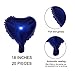 AnnoDeel 20 pcs 18inch Navy Blue Heart Foil Balloons Blue Heart Shaped Helium Balloons Mylar Balloons for Wedding Decoration Party Balloons Birthday - Image 4