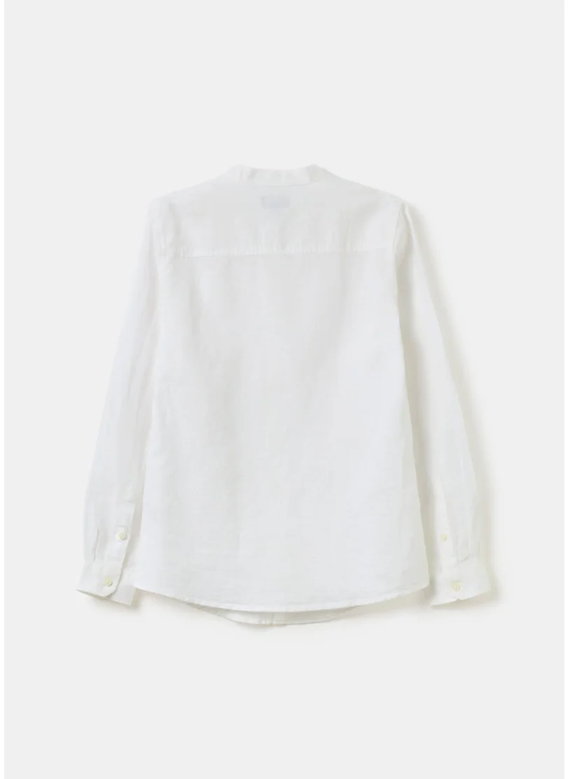 Ovs Linen And Cotton Shirt With Pocket
