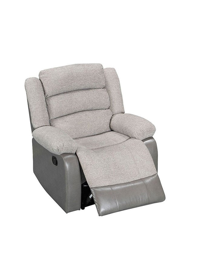 DANUBE HOME Greensboro 1-Seater Fabric Manual Motion Recliner Modern Design One Seat Relaxing Chair Comfortable Living Room Furniture L 94 x W 90 x H 101 cm - Dark Grey - Image 4