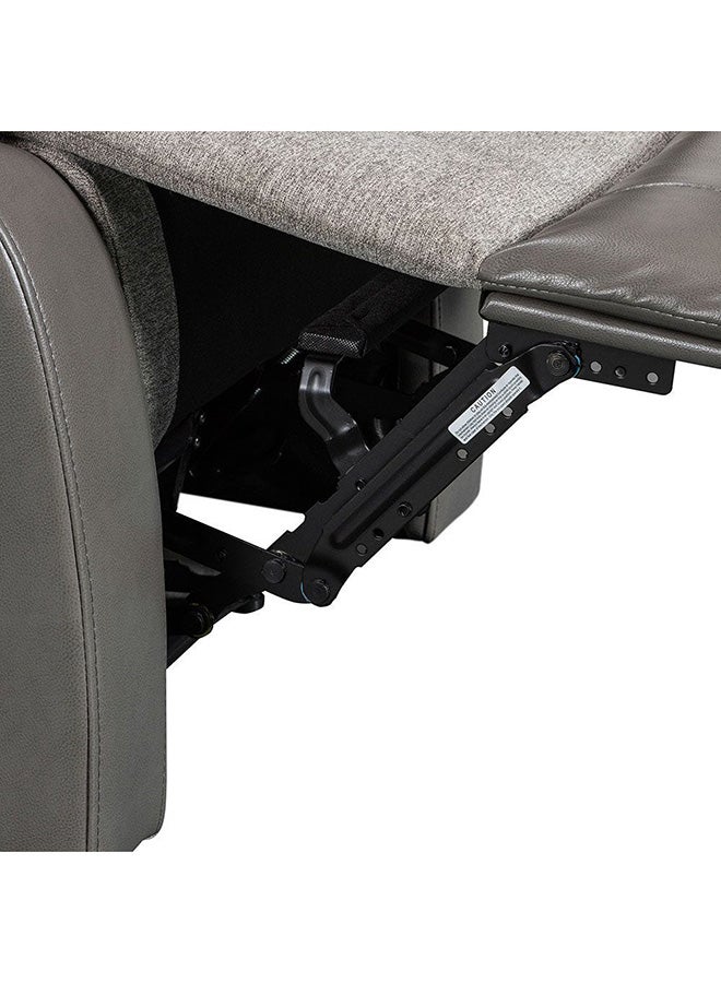 DANUBE HOME Greensboro 1-Seater Fabric Manual Motion Recliner Modern Design One Seat Relaxing Chair Comfortable Living Room Furniture L 94 x W 90 x H 101 cm - Dark Grey - Image 2