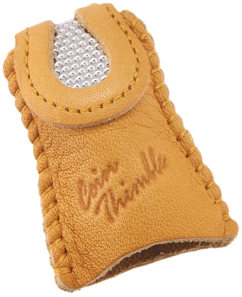 Clover Leather Double Sided Thimble-, Brown - Image 1